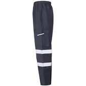 Leo Workwear Appledore Navy EcoViz 4K Waterproof Hi Vis Trouser