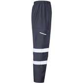 Leo Workwear Appledore Navy EcoViz 4K Waterproof Hi Vis Trouser