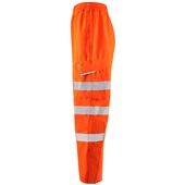 Leo Workwear Instow Orange LTEC 15K Waterproof Breathable Hi Vis Cargo Trouser
