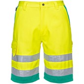 Portwest L043 Yellow Lightweight Polycotton Hi Vis Shorts