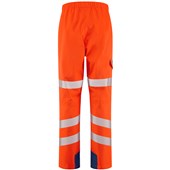 Leo Workwear Lundy Orange LTEC 20K High Performance Waterproof Breathable Hi Vis Cargo Trouser