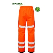 Pulsar Life LFE907 Rail Orange GRS Recycled Waterproof Hi Vis Overtrouser