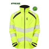 Pulsar Life LFE915 Yellow GRS Recycled Hi Vis Softshell Jacket