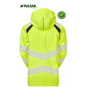 Pulsar Life LFE959 Yellow Women's GRS Recycled Waterproof Breathable Hi Vis Shell Jacket
