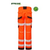 Pulsar Life LFE972 Rail Orange Ladies GRS Recycled 4 Way Stretch Hi Vis Combat Trouser