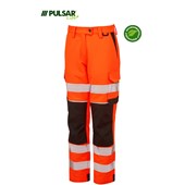 Pulsar Life LFE972 Rail Orange Ladies GRS Recycled 4 Way Stretch Hi Vis Combat Trouser