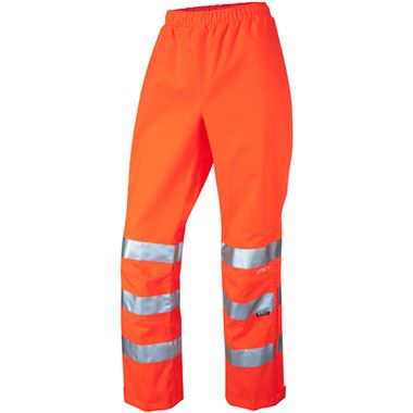 Leo Workwear Hannaford Orange Waterproof Breathable Women's Hi Vis Trouser