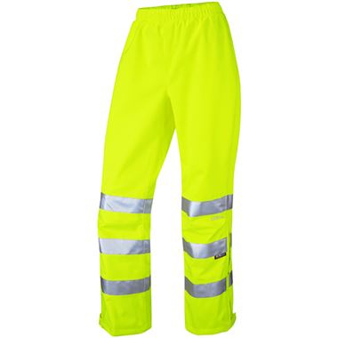 Leo Workwear Hannaford Yellow Waterproof Breathable Women's Hi Vis Trouser