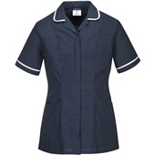 Portwest LW19 Women's Navy Polycotton Stretch Classic Care Home Tunic 145g