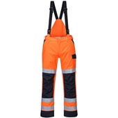 Portwest MV71 Orange/Navy Modaflame Rain Waterproof Inherent Flame Resistant Anti Static Arc Hi Vis Trouser