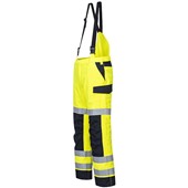 Portwest MV71 Yellow/Navy Modaflame Rain Waterproof Inherent Flame Resistant Anti Static Arc Hi Vis Trouser