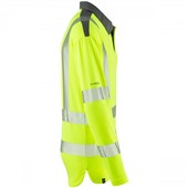 Leo Workwear Georgeham Yellow EcoViz Coolmax Performance+ Long Sleeve Hi Vis Polo Shirt
