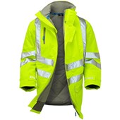 Pulsar P187-R Yellow GRS Recycled Padded Waterproof Hi Vis Storm Jacket
