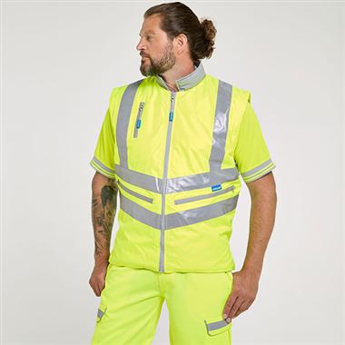 Pulsar P312-R Yellow GRS Recycled Reversible Hi Vis Bodywarmer
