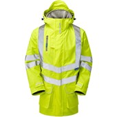 Pulsar P314-R Yellow GRS Recycled 4-in-1 Waterproof Hi Vis Storm Coat c/w Interactive Bodywarmer