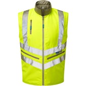 Pulsar P422-R Yellow GRS Recycled Sleeved Hi Vis Bodywarmer