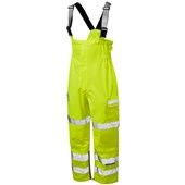 Pulsar P521-R Yellow GRS Recycled Foul Weather Hi Vis Waterproof Bib & Brace