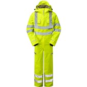 Pulsar P522-R Yellow GRS Recycled Foul Weather Hi Vis Waterproof Coverall