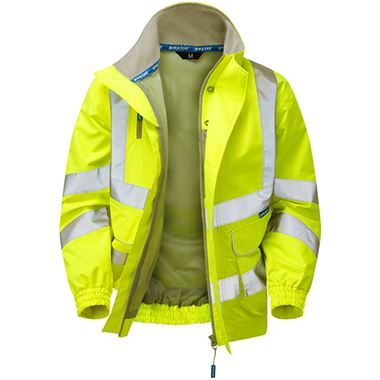 Pulsar P533 Yellow Mesh Lined Waterproof Hi Vis Bomber Jacket