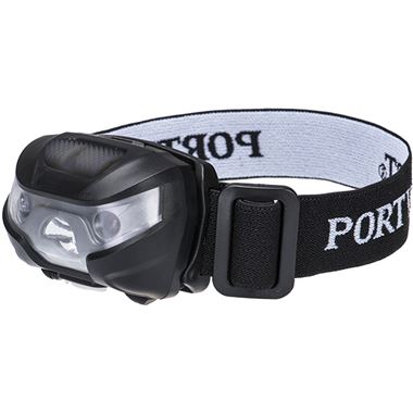 Portwest PA71 Black USB Rechargeable Head Torch - 100 Lumens