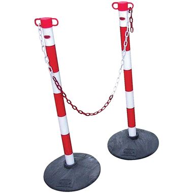 JSP Post & Chain Barrier Kits - Red-White