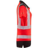 Leo Workwear Elmscott Red/Grey EcoViz Performance Dual Colour Women's Hi Vis Polo Shirt