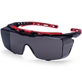 Portwest PR03 Deluxe Wrap Overspec Safety Glasses - Anti Scratch & Anti Fog - Smoke