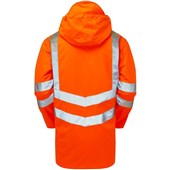 Pulsar PR499-R Rail Orange GRS Recycled Mesh Lined Waterproof Hi Vis Storm Jacket