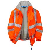 Pulsar PR515 Rail Orange Mesh Lined Waterproof Hi Vis Bomber Jacket