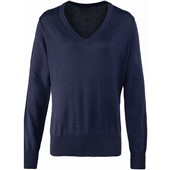 Premier PR696 Ladies Knitted V Neck Sweater