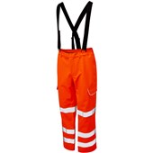 Pulsar Protect PRARC10 ARC Flash & Flame Retardant Rail Orange Hi Vis Waterproof Salopette