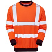 Pulsar Protect PRARC20 ARC Flash & Flame Retardant Rail Orange Hi Vis Sweatshirt