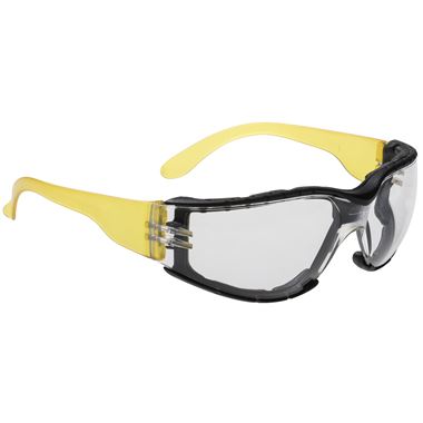 Portwest PS32 Wrap Around Plus Clear Safety Glasses - Anti Scratch & Anti Fog Lens