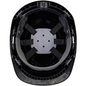 Portwest PS54 Endurance Safety Helmet with Chin Strap - Electrical Insulated Non Vented Wheel Ratchet Short Peak