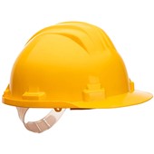 Portwest PS61 Lightweight Work Safety Helmet - Unvented Slip Ratchet Regular Peak