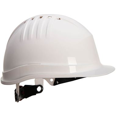 Portwest PS62 Expertline Safety Helmet – Vented – Wheel Ratchet Harness – Standard Peak