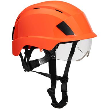 Portwest PS80 Dual Certification Safety Helmet with Integrated Visor - Vented - Wheel Ratchet