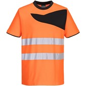 Portwest PW213 PW2 Orange/Black Polycotton Hi Vis T Shirt