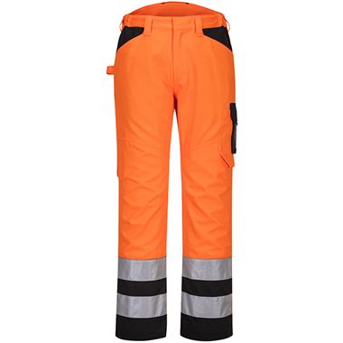 Portwest PW241 PW2 Orange/Black Polycotton Hi Vis Service Trouser