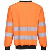 Portwest PW277 PW2 Orange/Black Polycotton Hi Vis Sweatshirt