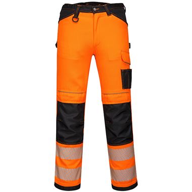 Portwest PW303 PW3 Orange Polycotton Stretch Lightweight Hi Vis Trousers 