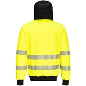 Portwest PW327 PW3 Yellow Polycotton Hi Vis Zipped Hoodie