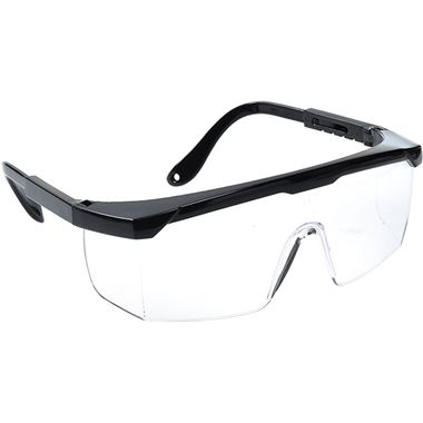 Portwest PW33 Classic Adjustable Clear Safety Glasses - Anti Scratch Lens