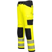 Portwest PW340 PW3 Yellow Polycotton Hi Vis Work Trousers