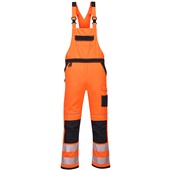 Portwest PW344 PW3 Orange Polycotton Hi Vis Bib & Brace Overall