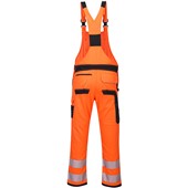 Portwest PW344 PW3 Orange Polycotton Hi Vis Bib & Brace Overall