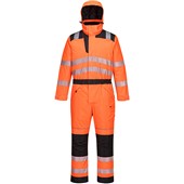 Portwest PW352 PW3 Orange Hi Vis Thermal Waterproof Overalls