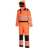 Portwest PW352 PW3 Orange Hi Vis Thermal Waterproof Overalls