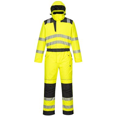 Portwest PW352 PW3 Yellow Hi Vis Thermal Waterproof Overalls