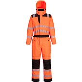 Portwest PW355 PW3 Orange Waterproof Hi Vis Rain Coverall